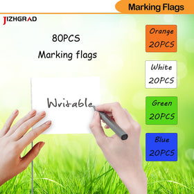 JIZHGRAD marker flags white for clear contrast and marking.