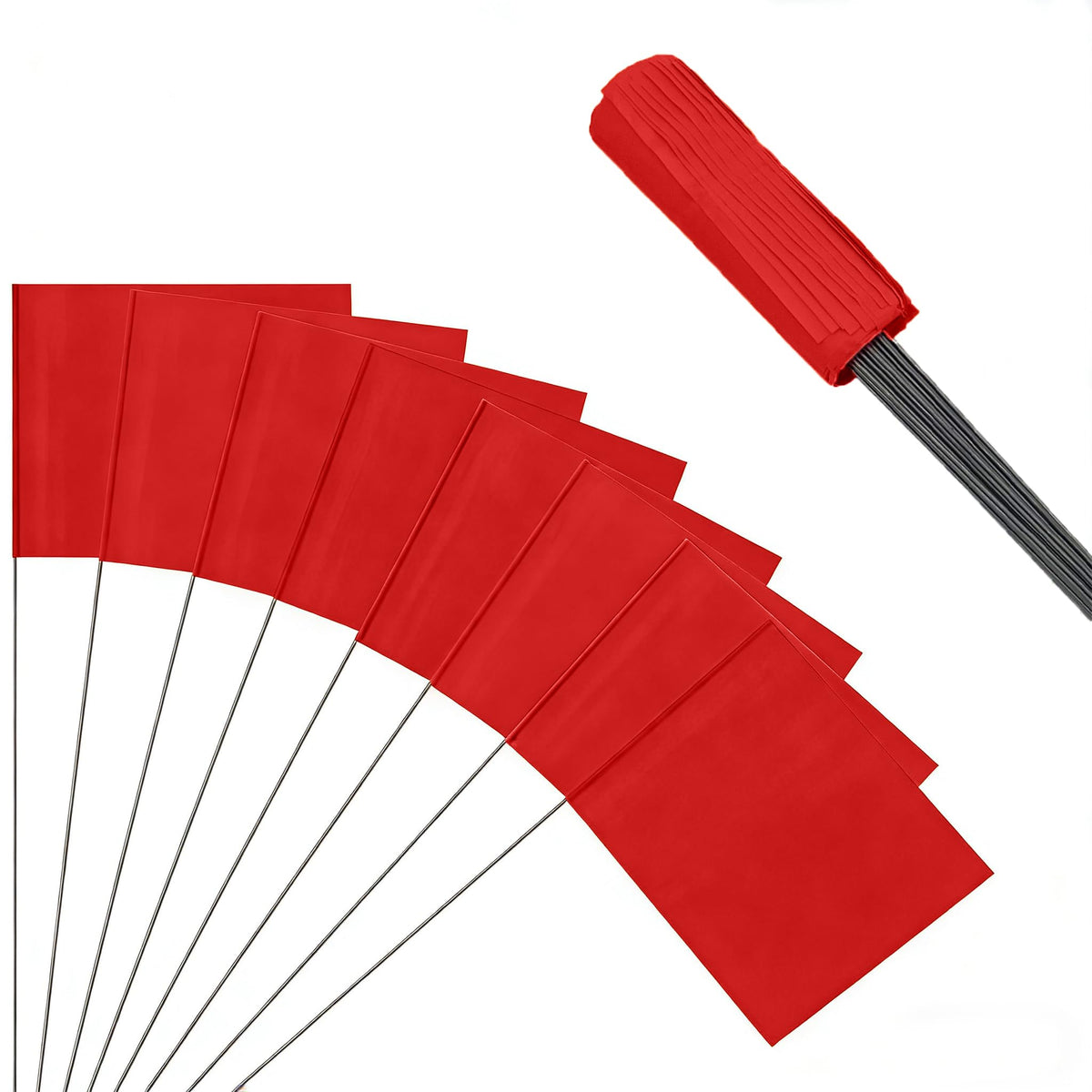 JIZHGRAD red yard flag clearly marks outdoor boundaries in high visibility.