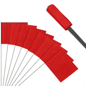 JIZHGRAD red yard flag clearly marks outdoor boundaries in high visibility.