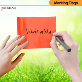 JIZHGRAD sturdy steel pole reinforces long-lasting outdoor marking