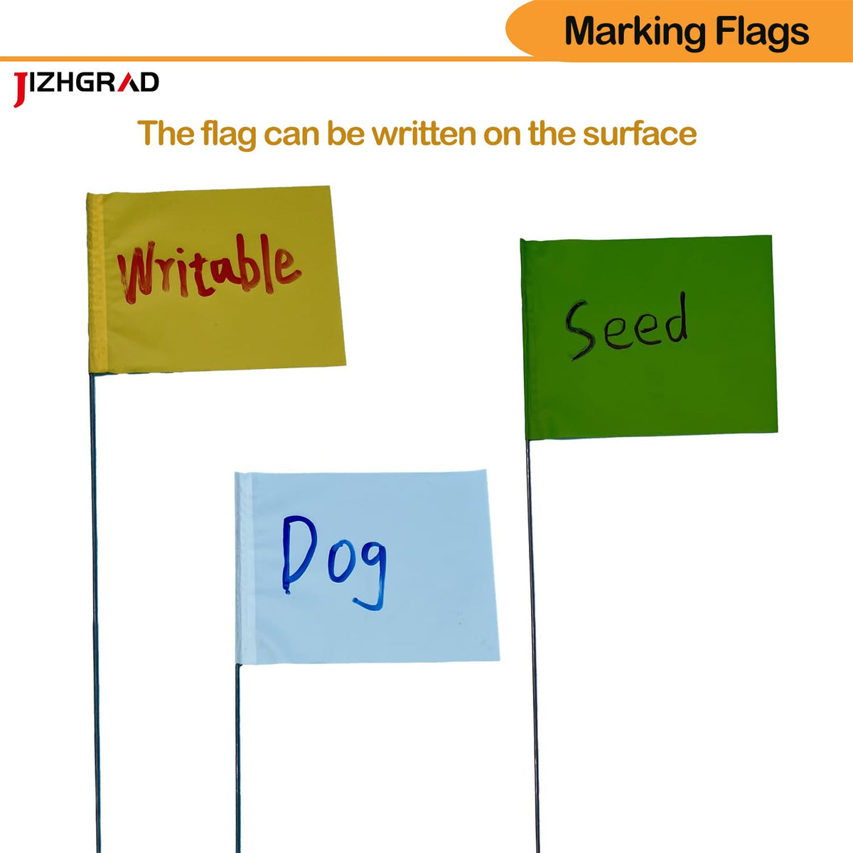 JIZHGRAD UV-weather-resistant flags endure sun and rain.