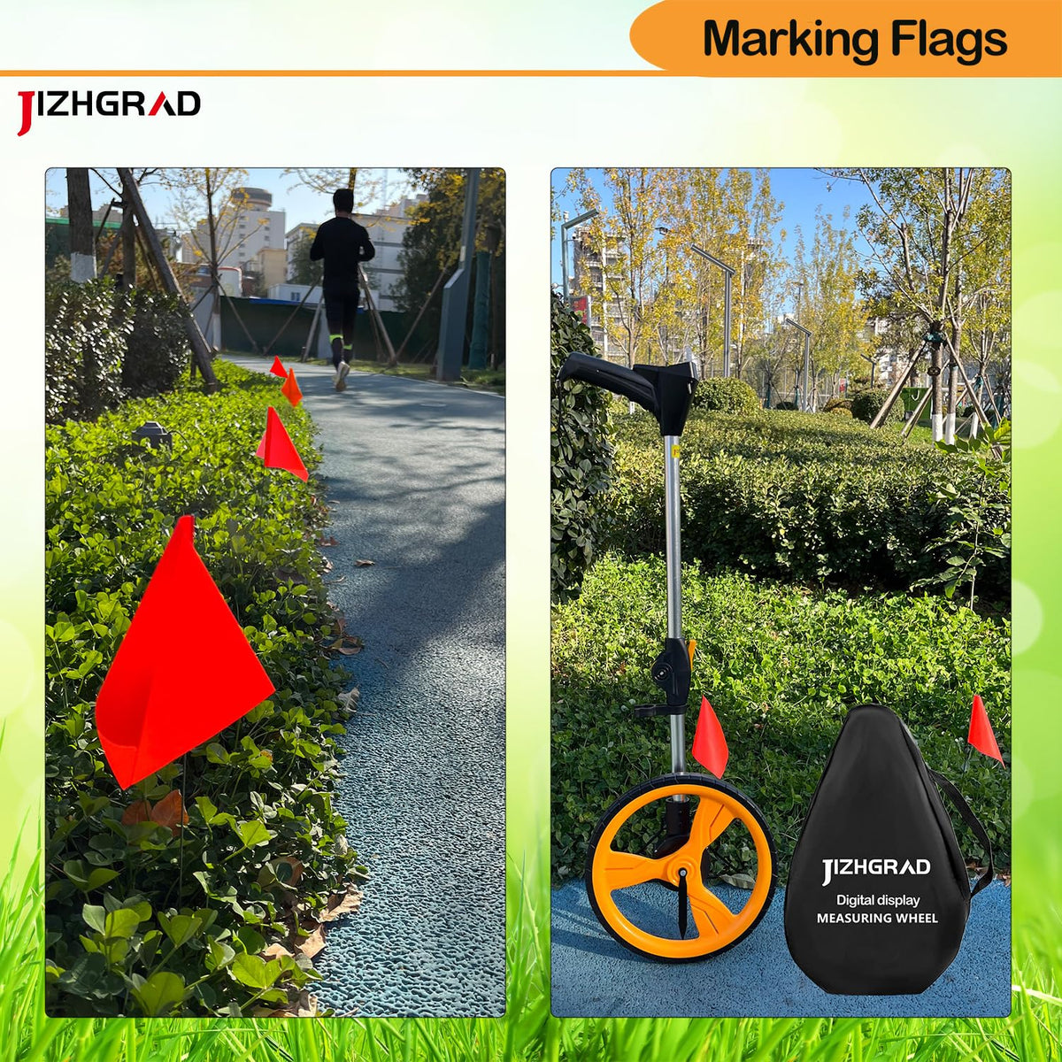 JIZHGRAD writable lawn flag for clear, reusable warnings