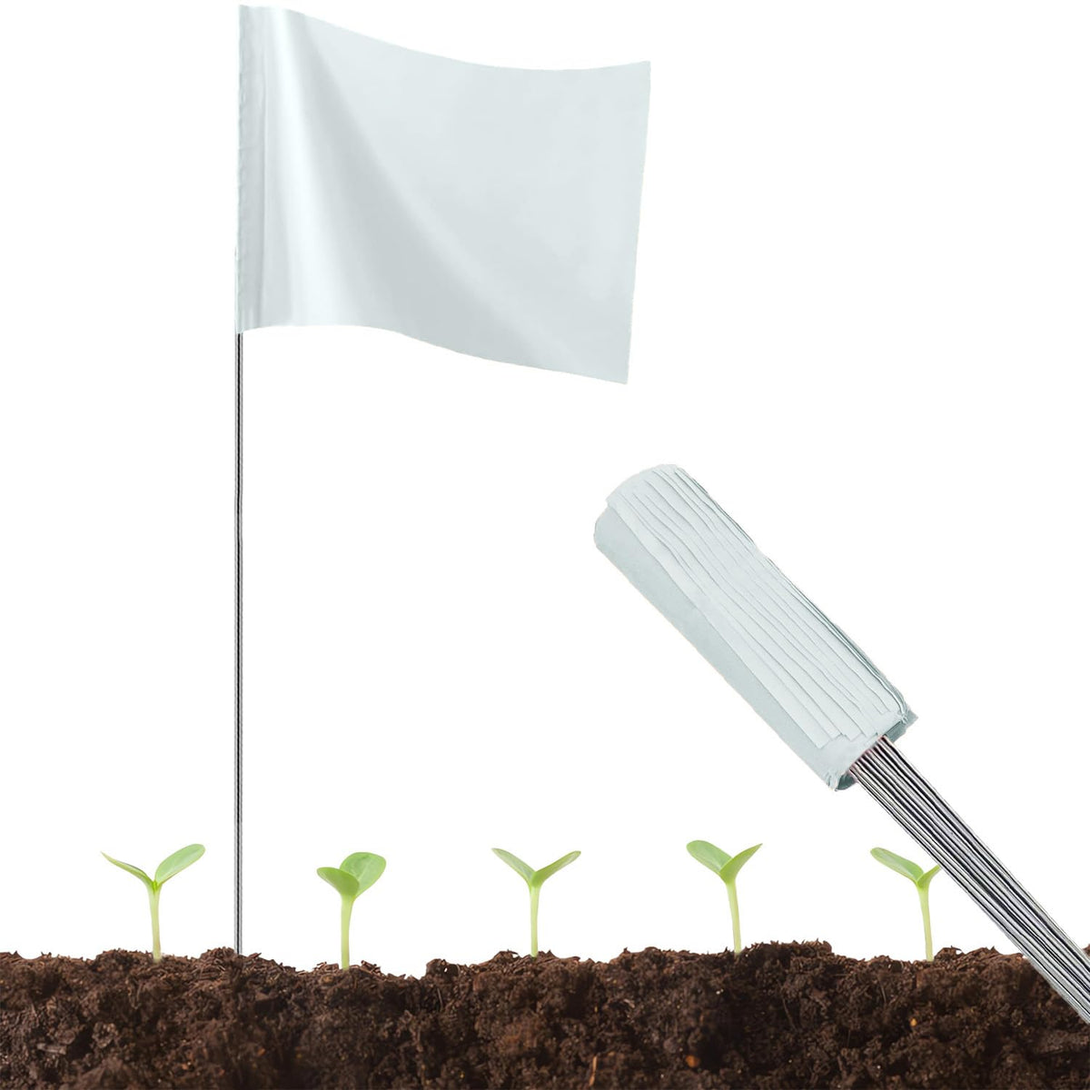 JIZHGRAD yard flags with sturdy poles for precise marking.