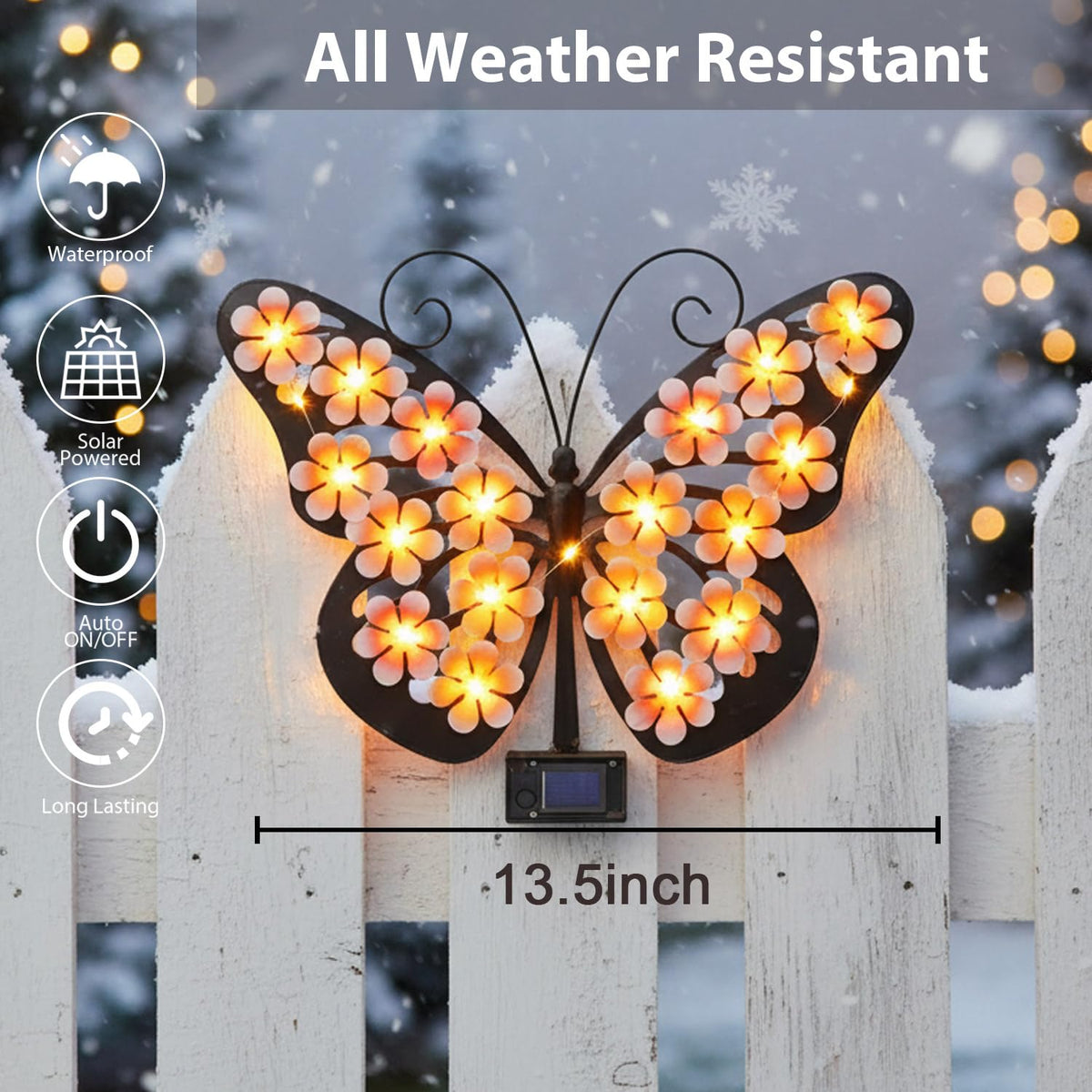 JJALIGHTS solar butterfly lighting for patio creates magical evenings