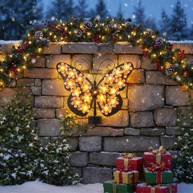 JJALIGHTS LED butterfly yard decor enhances night time curb appeal