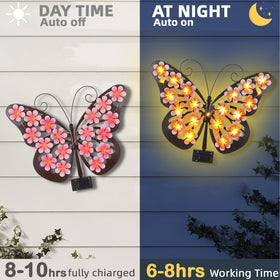 JJALIGHTS butterfly garden decor powered by sun no wiring required