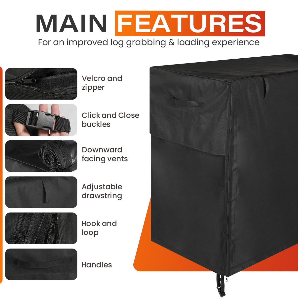 JJASMAV heavy duty black 600D Oxford cover seals against rain for seasonal storage.
