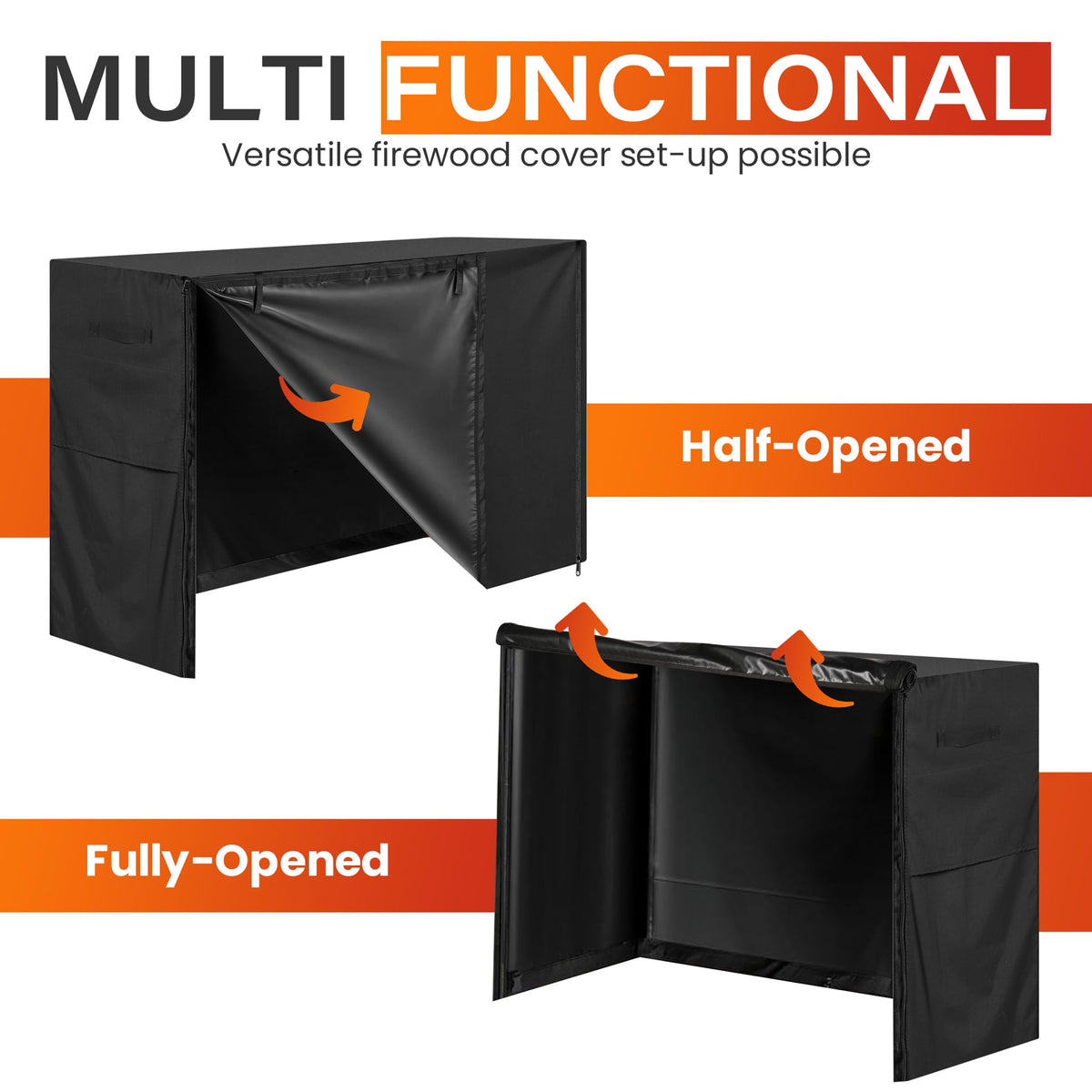 JJASMAMV indoor or outdoor use 4ft cover fits standard racks (rack not included).