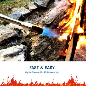 JJGeorge Grill Torch fast-light igniting coals in seconds.