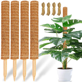 JJGoo moss pole 4-pack coir totem for sturdy vertical plant support