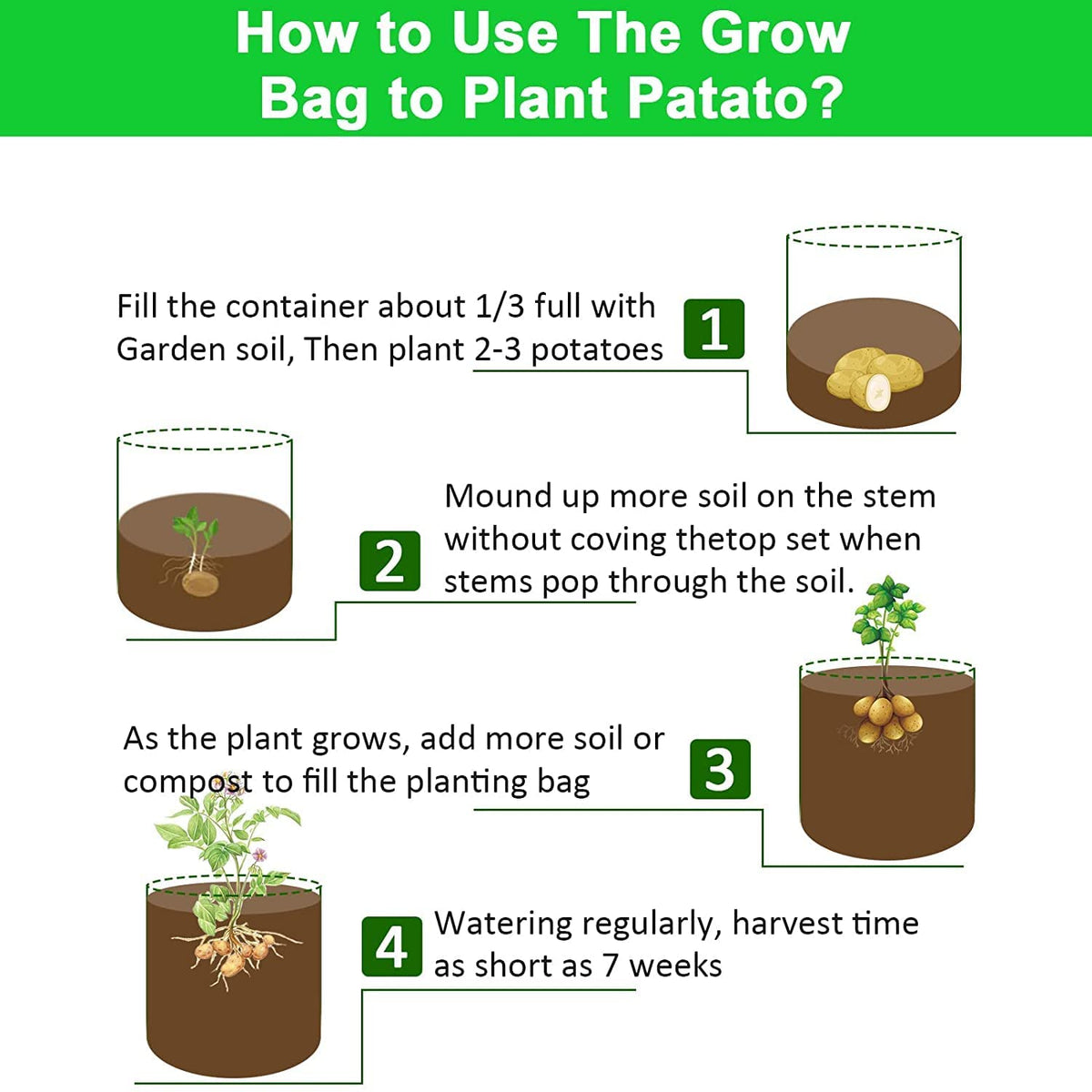 JJGoo multi-season bags designed for long-term garden use.