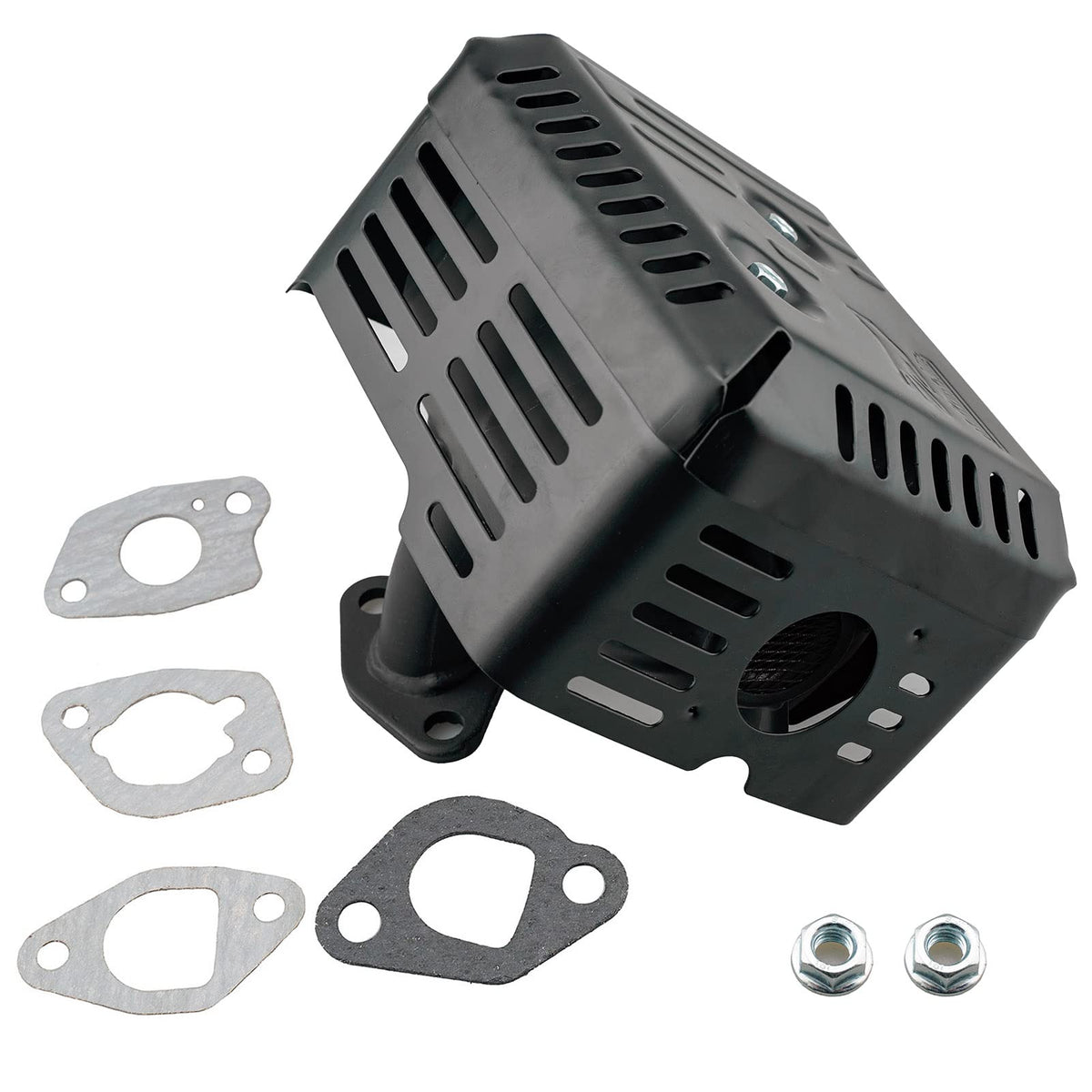 JJing muffler kit exterior view for GX engines, ready for upgrade