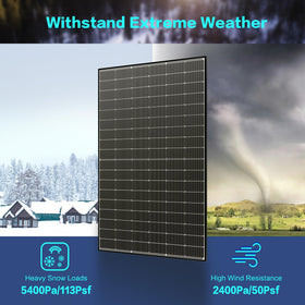 JJN 400W panel with pre-drilled mounting holes for easy installation