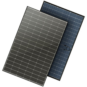JJN bifacial 400W panel front view for rooftop installation and high efficiency