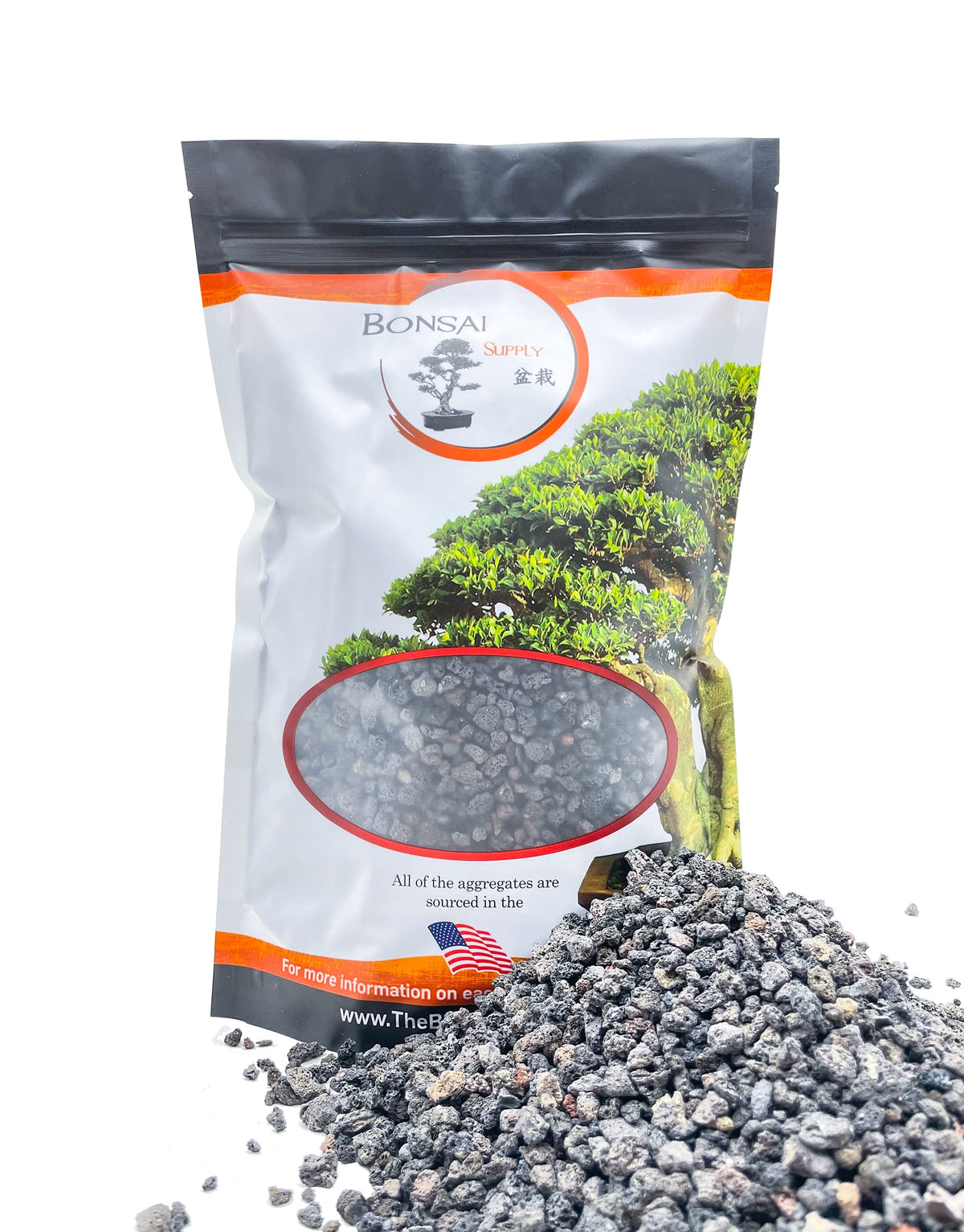 JK Global Imports black lava rock 2-quart bag for drainage and aeration
