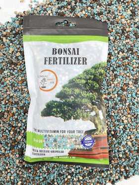 JK Global Imports Bonsai Supply 5oz fertilizer with slow-release nutrients for easy monthly care