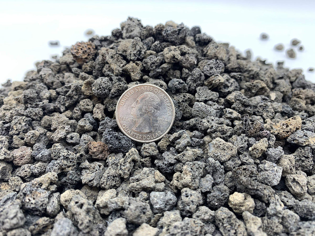 JK Global Imports lava rock quarter-inch particles close-up for root-friendly texture