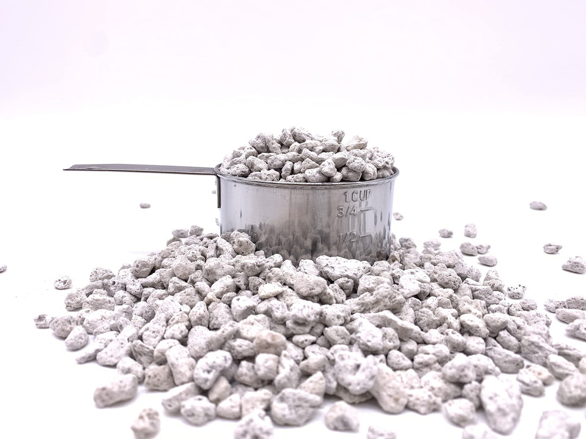 JK Global Imports pumice texture close-up; enhances aeration for roots.