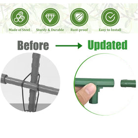 Durable coated steel core of JK-GMTE trellis for rugged outdoor use and long-lasting performance.