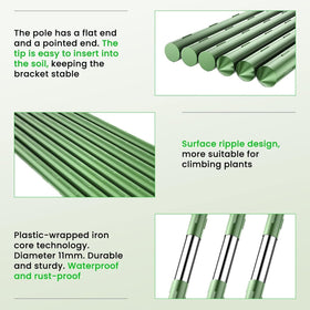Sturdy spiked leg caps of JK-GMTE trellis penetrate soil for stable outdoor support.