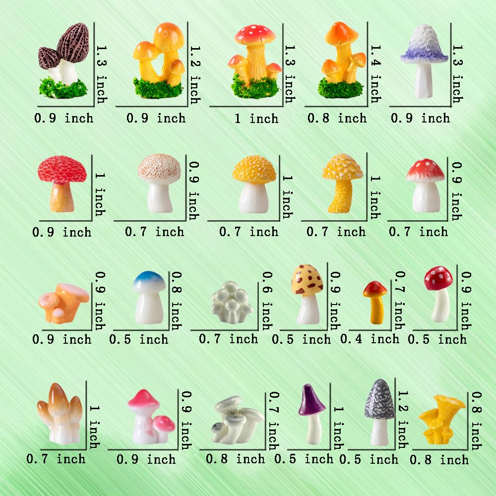 JKanruh resin mushrooms detailed caps closeup for vibrant DIY garden accents