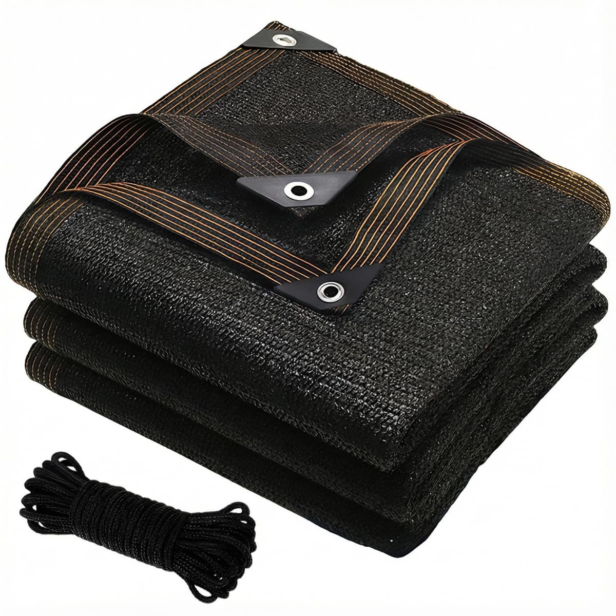 JKNVDVLC 90% shade cloth covers garden and patio, reducing heat and glare.