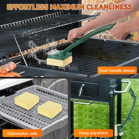 Jkoeier practical grill cleaner with hook for easy hanging anywhere.