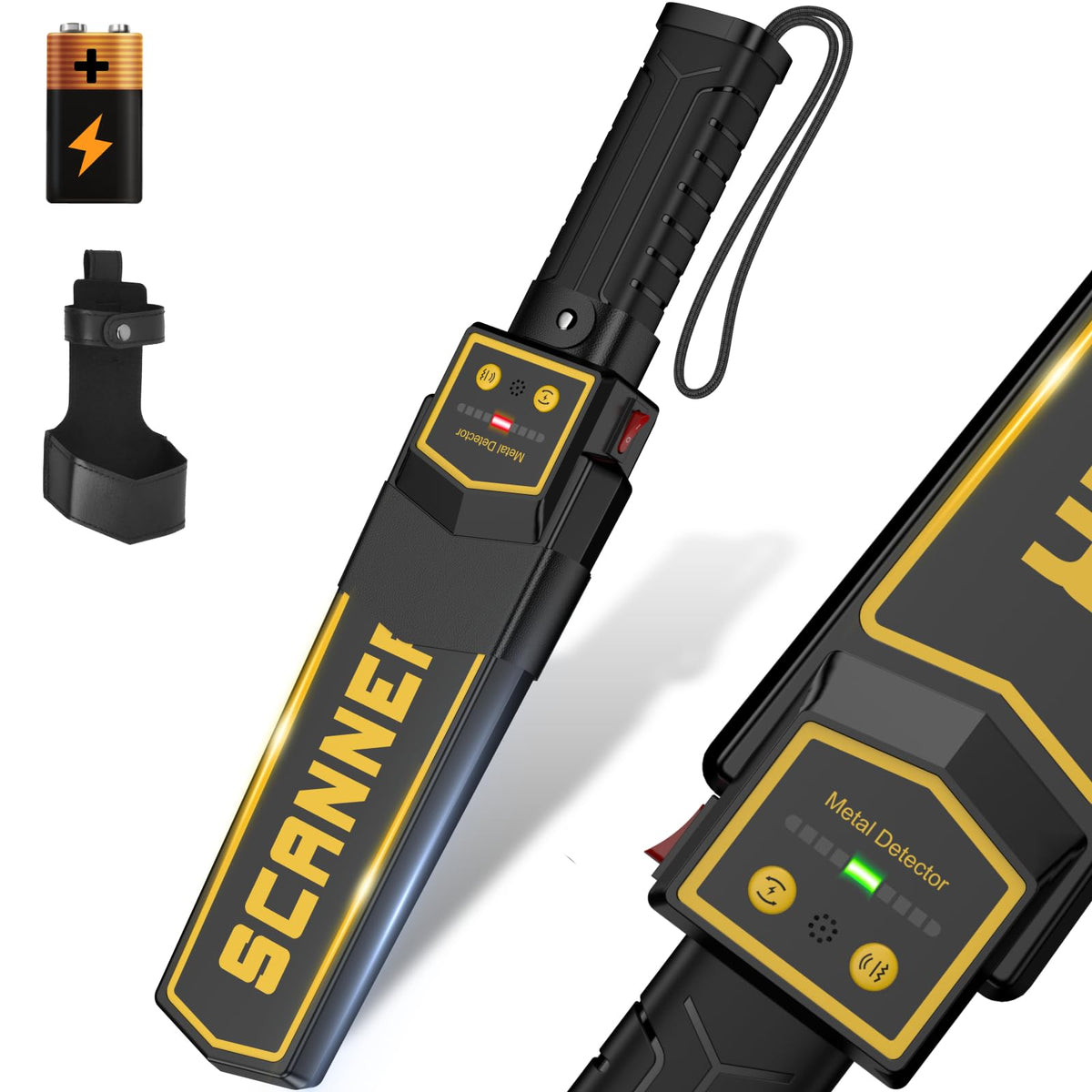 JKUSS handheld metal detector wand detects nails and screws with high sensitivity for quick screening.