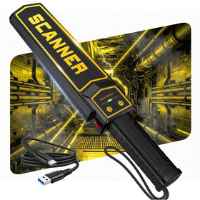 JKUSS rechargeable handheld metal detector wand scanning for hidden metals for security screening and woodworking.