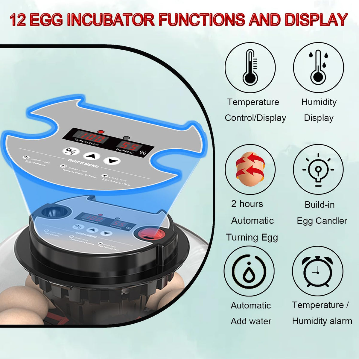 Jkwiwe incubator gravity waterer supports stable humidity control