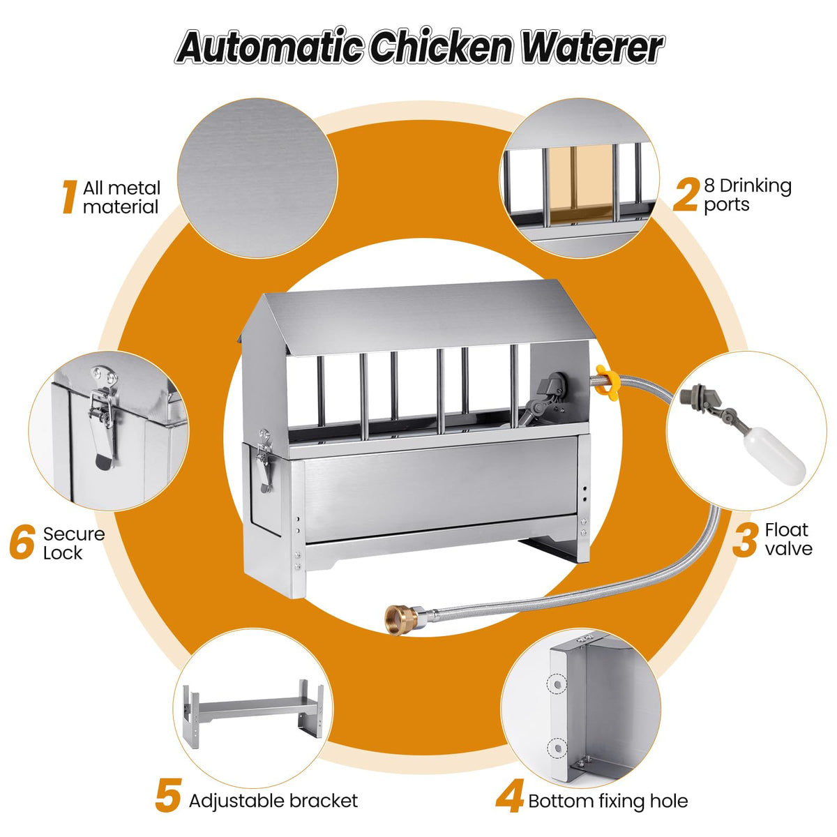 JLUHYANN eight-slot dividers reduce crowding for calmer drinking.