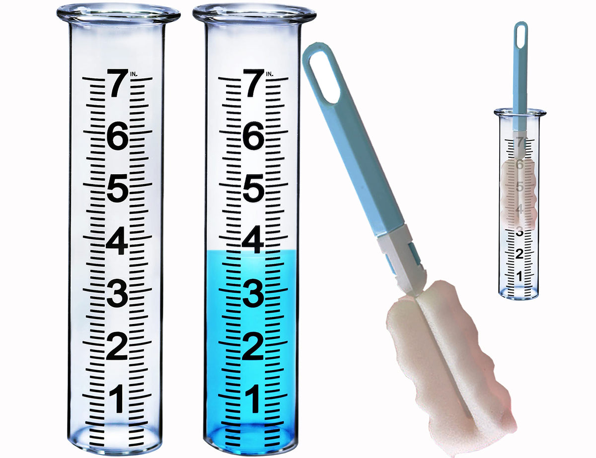 JMBay 7-inch plastic rain gauge replacement tube with clear measurement marks for easy yard readings.