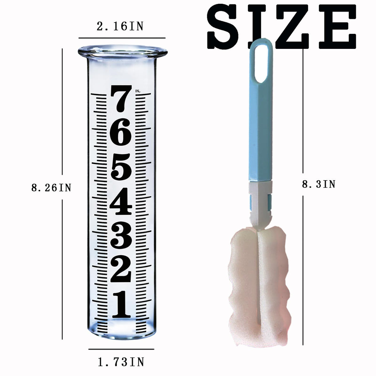 JMBay durable thickened plastic rain gauge tube resists wear outdoors