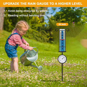 JMBay rain gauge easy two-piece assembly for quick setup