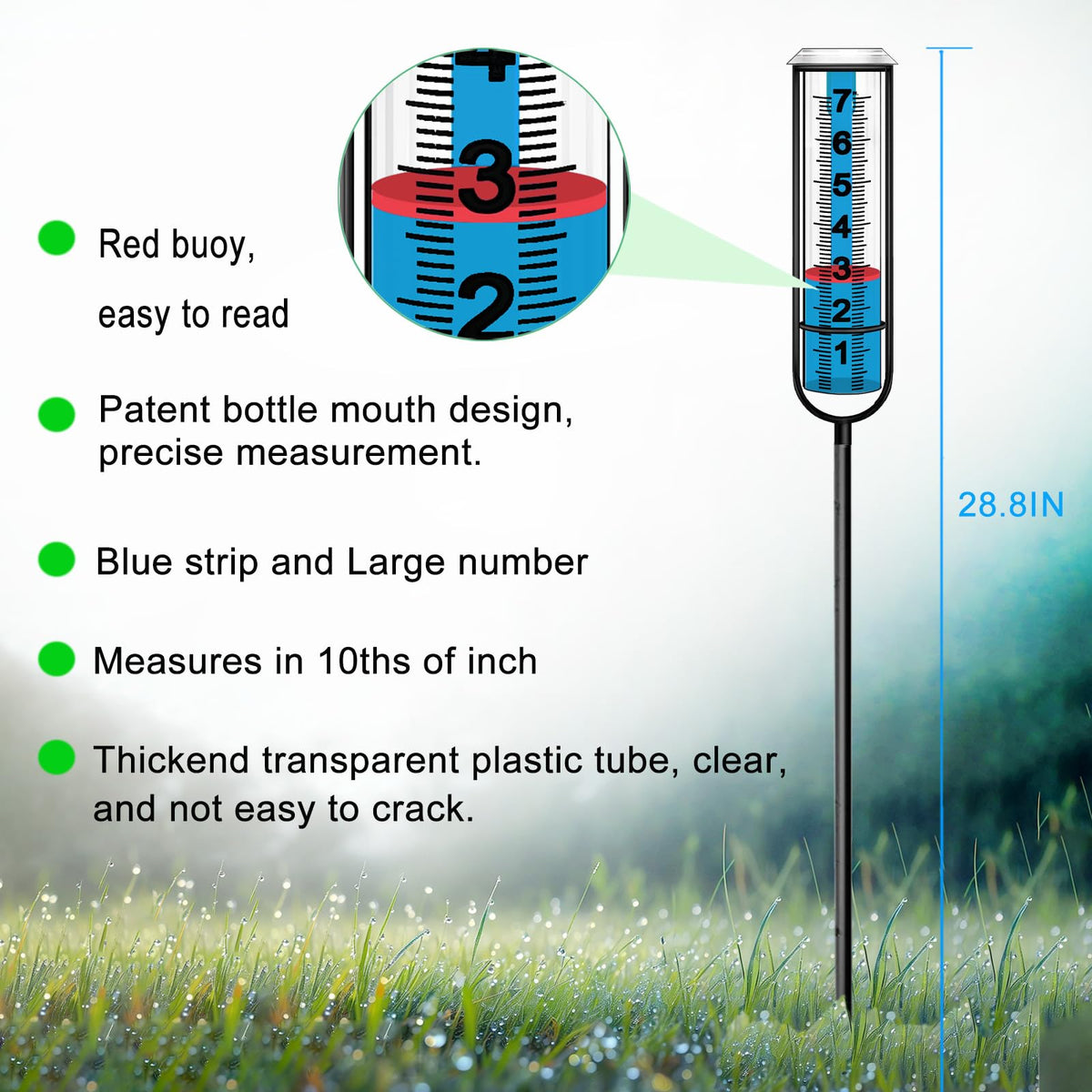 JMBay H-shape base stabilizes gauge on varied soil.