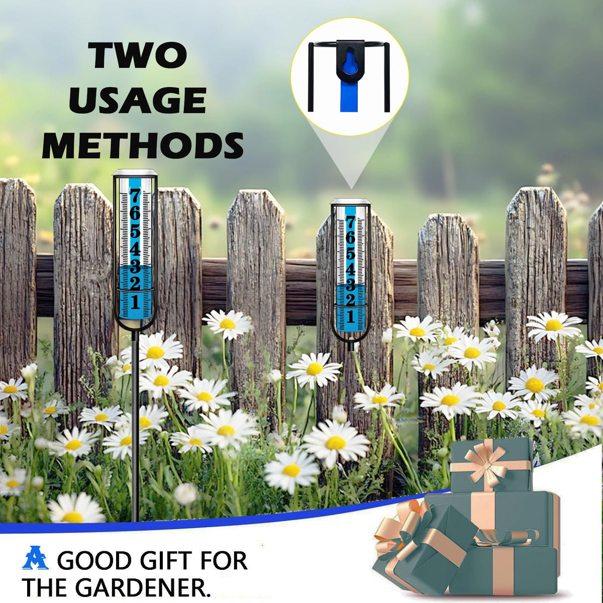JMBay rain gauge is easy to install in your garden.