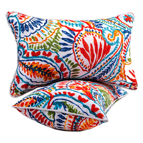 JMGBird outdoor pillow with paisley pattern 12x20 adds elegant color to your patio