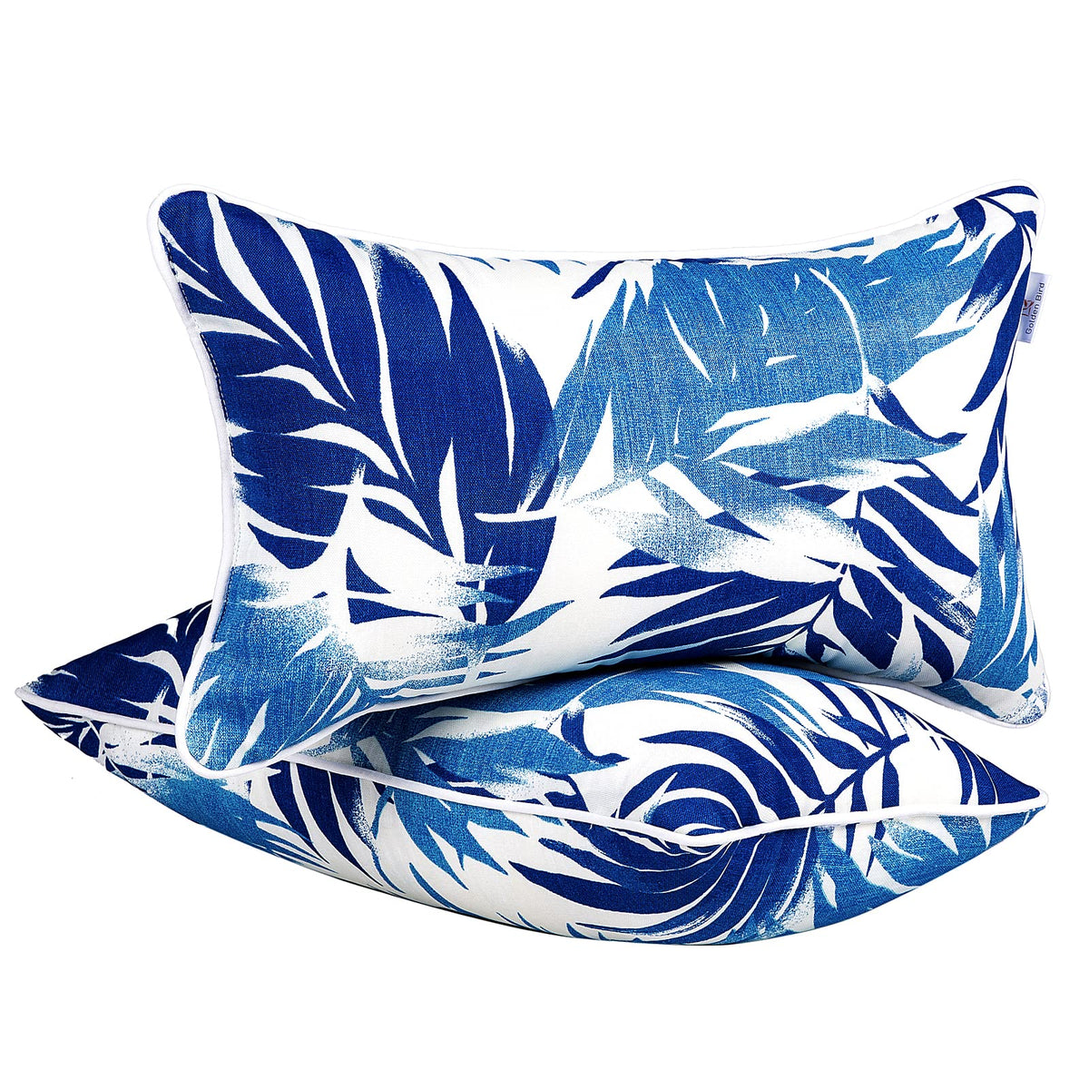 JMGBird outdoor pillow 12x20 with palm leaf design for patio seating