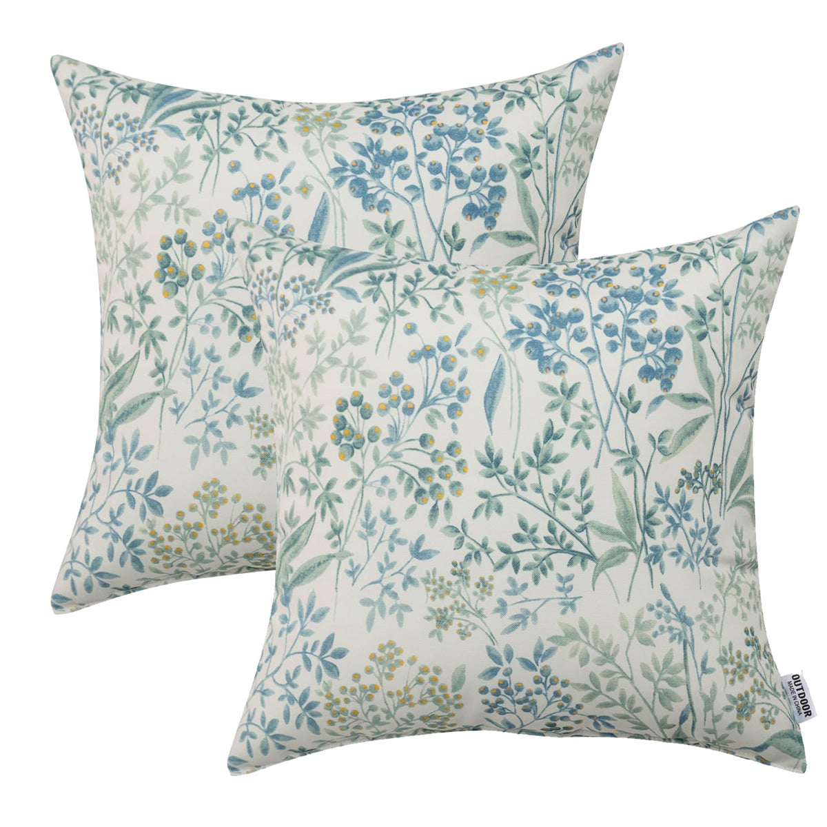 JMKaixin 18x18 patio pillow on a bright outdoor couch for cozy seating