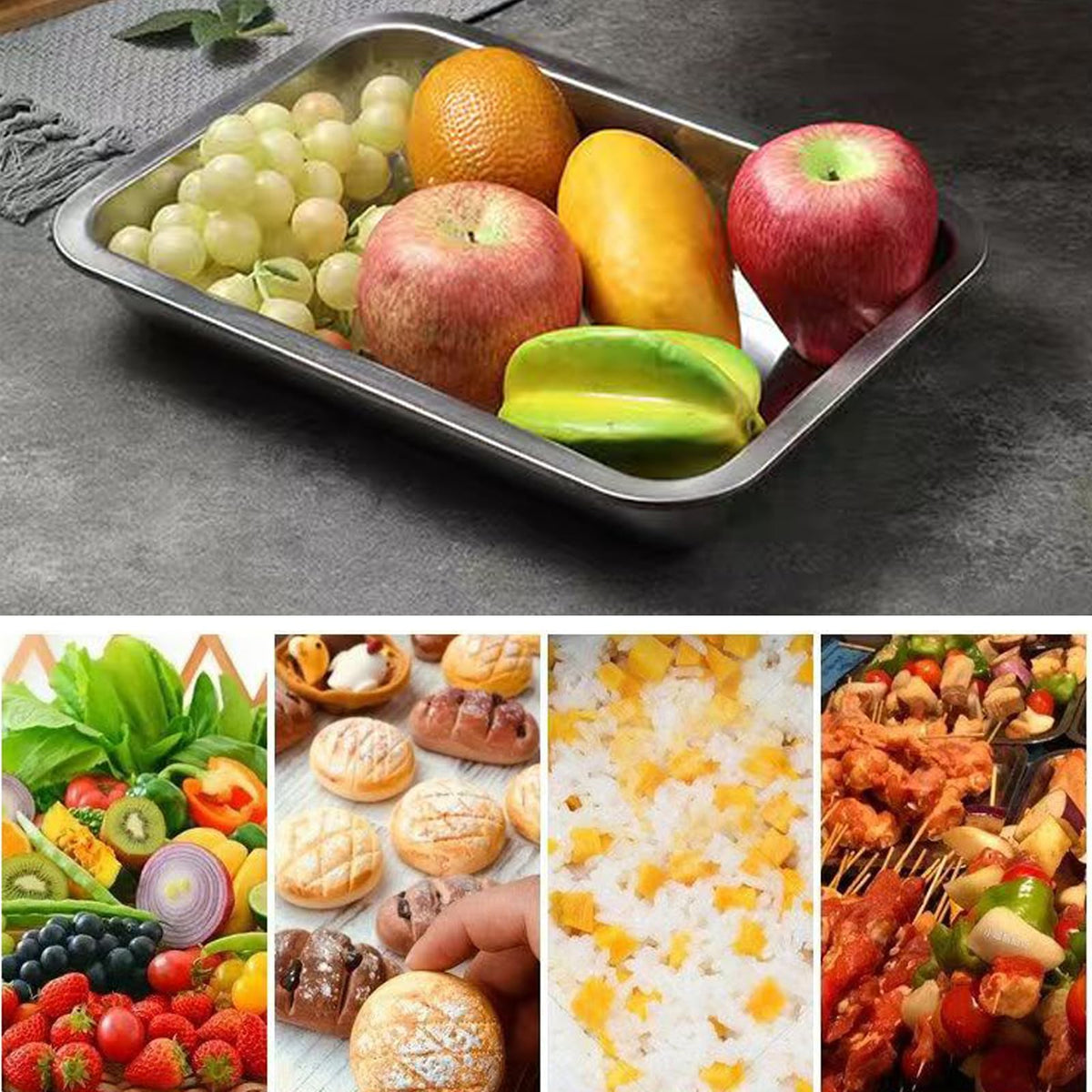 JMUSTTBO durable reusable trays stay rust-free and safe