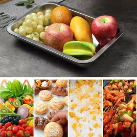 JMUSTTBO durable reusable trays stay rust-free and safe