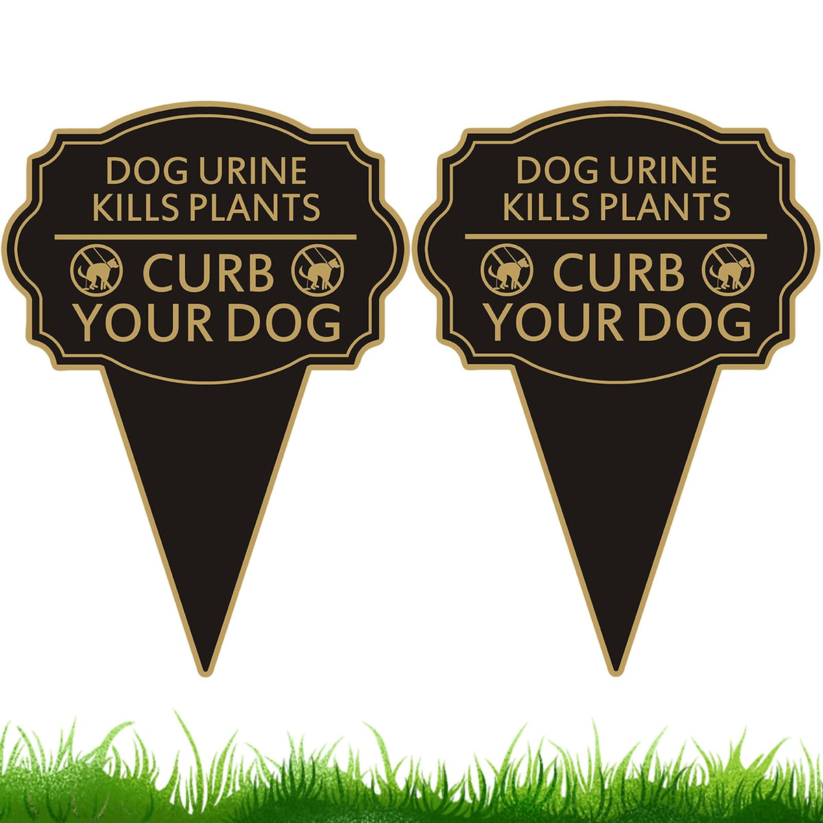 JMXINHANG double-sided yard sign front view shows clear, highly visible messaging for pet owners.
