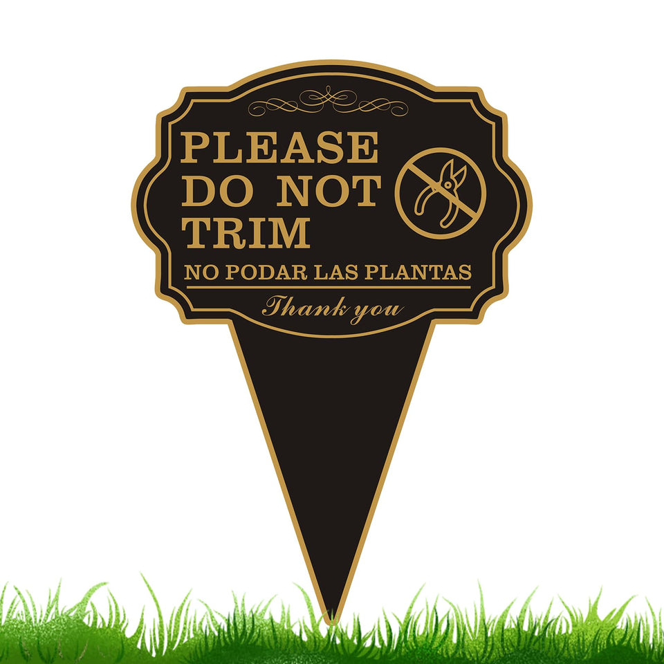 JMXINHANG double-sided yard sign clearly displays Do Not Trim for visible guidance