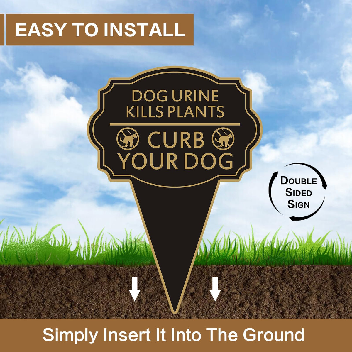 JMXINHANG yard sign installs easily with a simple ground insertion.