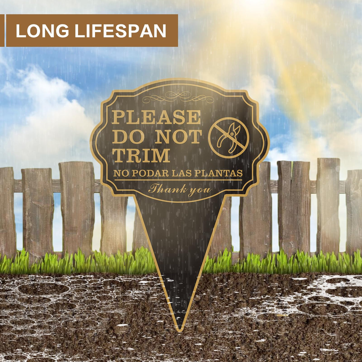 JMXINHANG yard sign includes ground stake for easy tool-free installation