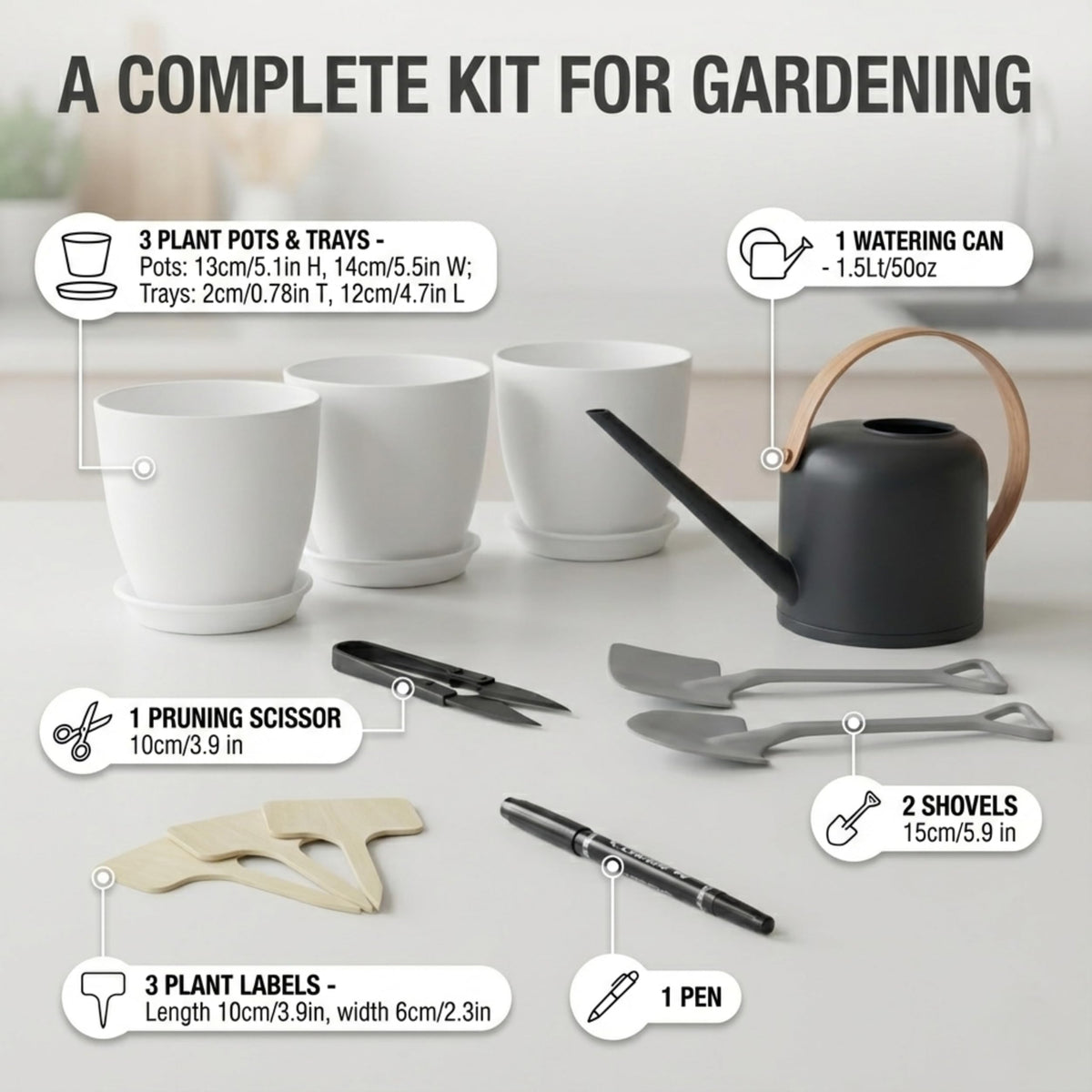 JNGROW kit on a kitchen windowsill ready for fresh herbs.