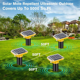 JNKNT plug-and-play mole repellent ready for easy setup.
