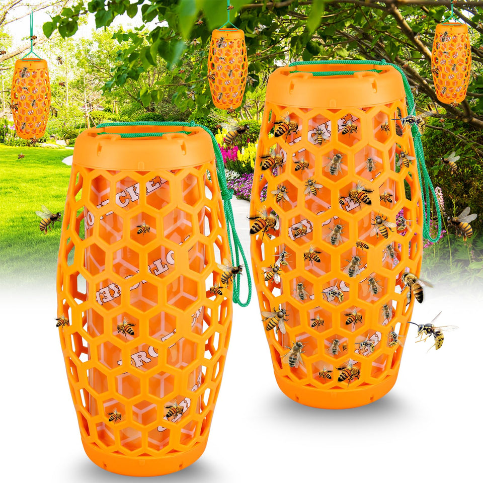 JNKNT Wasp Trap orange front view for outdoor use attracts wasps