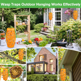 JNKNT Wasp Trap orange garden-ready design adds outdoor decor