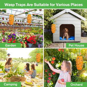 JNKNT Wasp Trap orange pack includes two traps for coverage